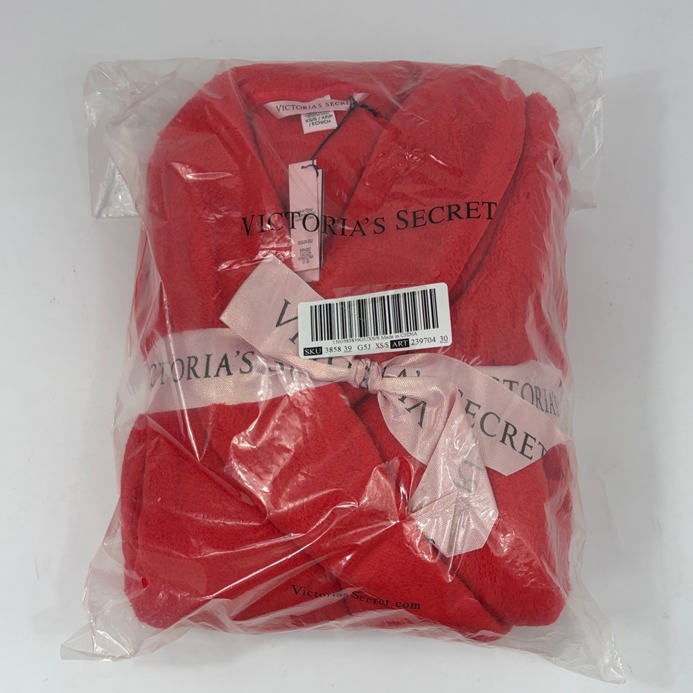 Victoria's Secret Cozy Plush Robe Red